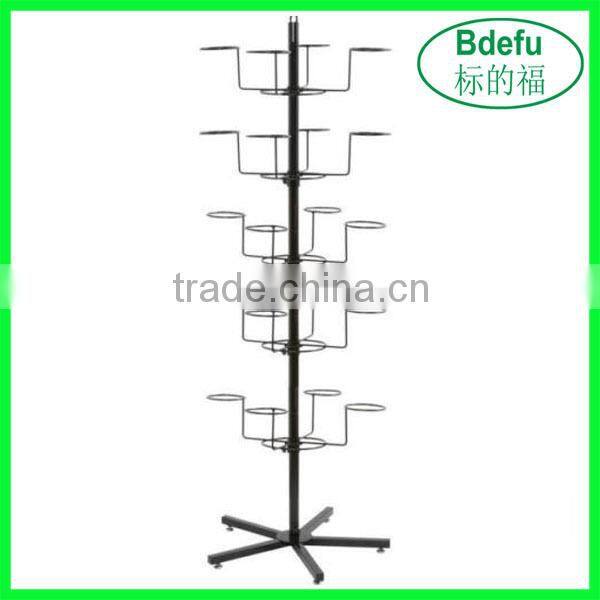 Counter Top Hat Rack - Cap Display Retail Hat Cap Rack Rotating Spinner Metal Stand Floor