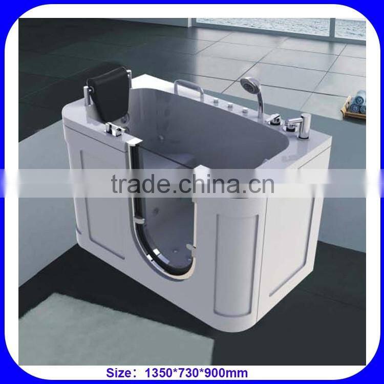 Portable elderly disabled walk in bathtub