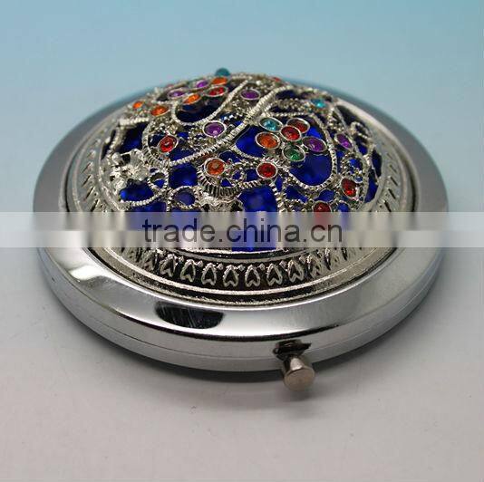 Colorful Crystal foldable mirror/double-sided makeup mirror/compact mirror