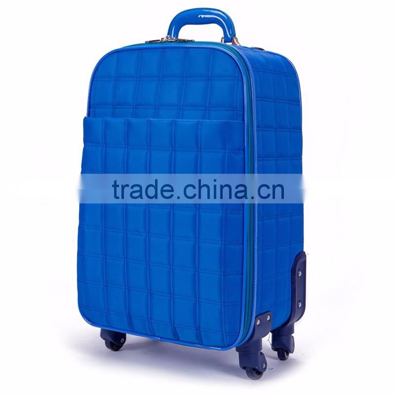 Soft Luggage Canvas Trolley Luggage Bag With Spinner Wheels