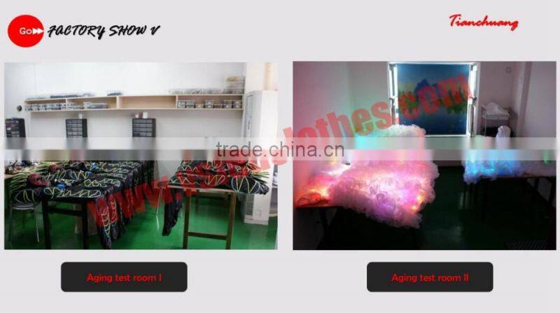 White Light Up Tutu Skirt / LED Belly Dance Wings with Wifi Remote and Wireless DMX 512