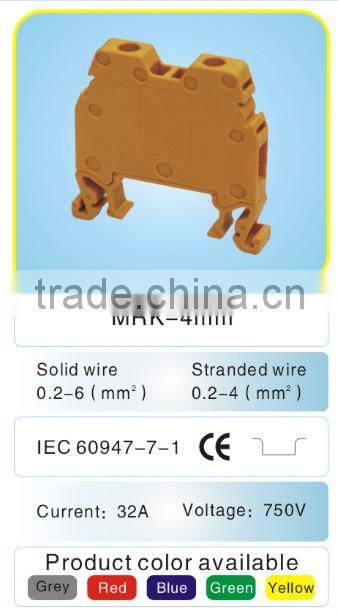 screw wire electrical connection din rail terminal block connector