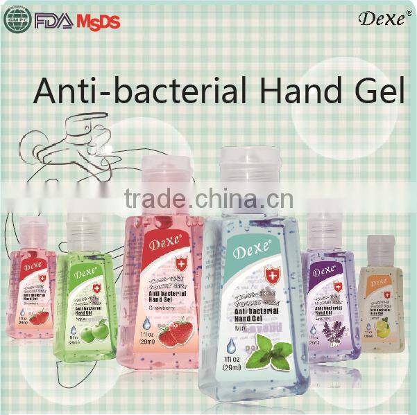 organic hand disinfectant gel cleansing Hot top sale Dexe 2016 of hand gel sanitizer