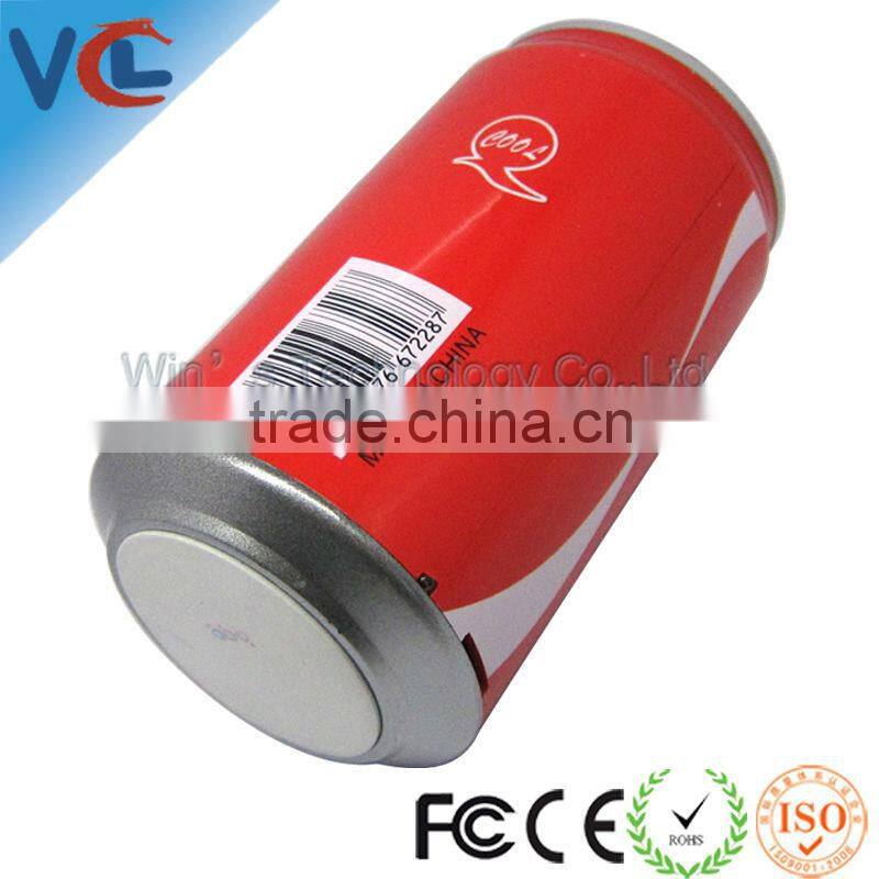Pop portable mini tin can speaker from fcc ce approved factory