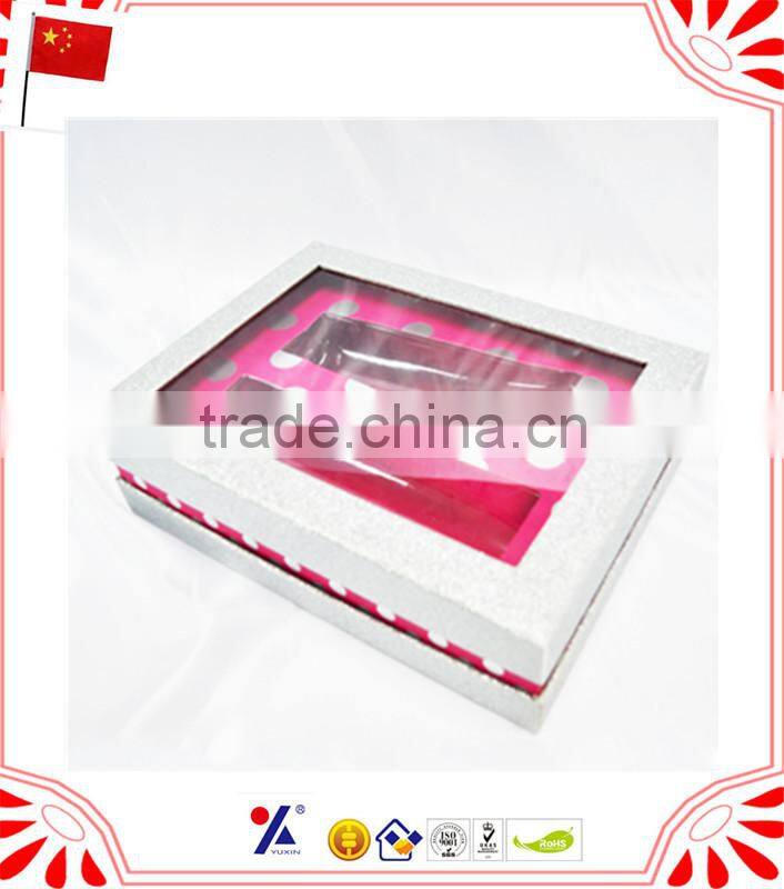luxury colorful empty window package paper cometic box