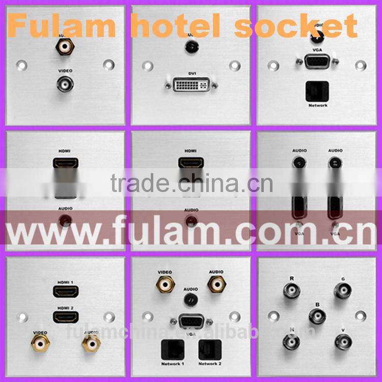 HDMI+USB+VGA+AV wall interconnect box panel plate