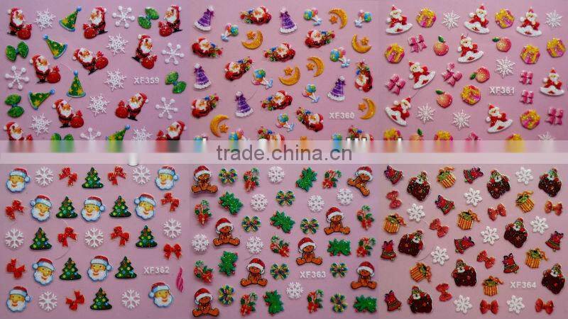 2016 Colored Nail Sticker,Handmade Nail Art,3D Water Nail Decal wholesale