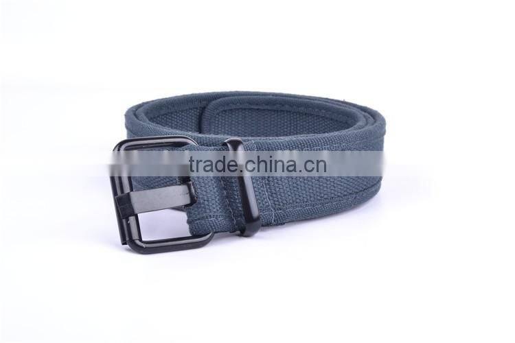 3.8cm Fabric Belt With Alloy Pin Buckle Big Flat Hole Fabric Belt