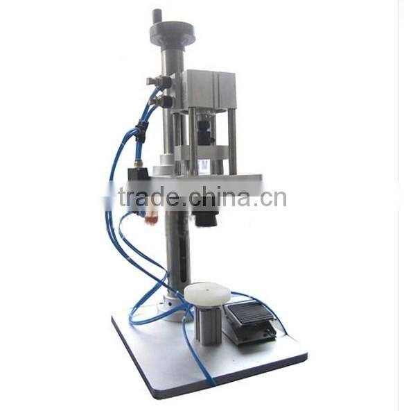 Semi-automatic perfume bottle crimper, pneumatic capping machine