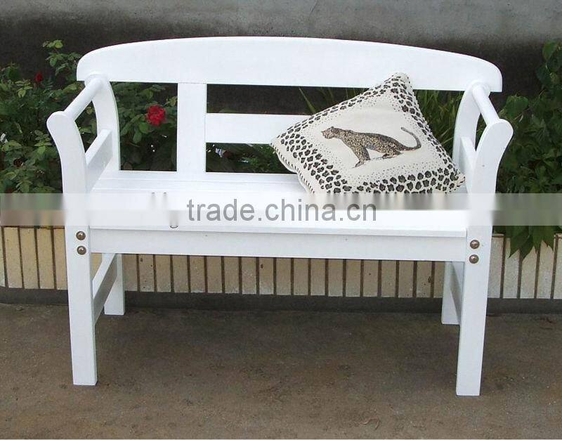LEAFFY-Wooden White Bench YT530