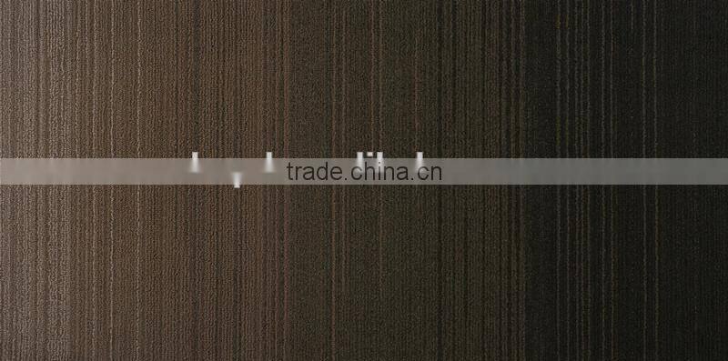 Jacquard technics and loop pile pattern pvc carpet tiles with high quality
