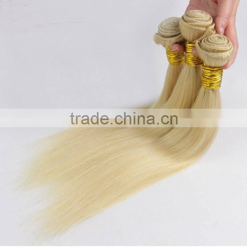 Wholesale Indian Hair #613 blonde hair weft for reseller