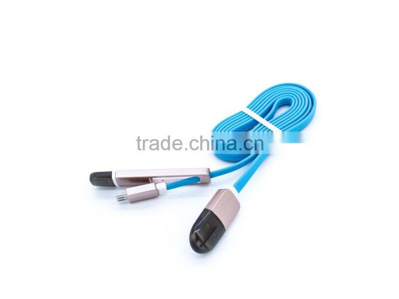 2 in 1 usb data cable sync charger for iphone 6/android micro date cable Cord