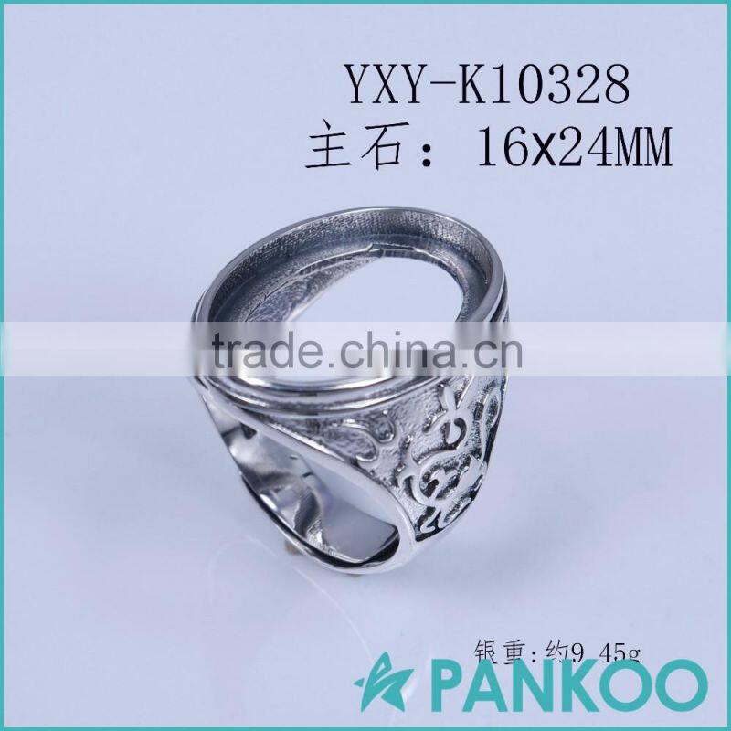 2016 new design 925 sterling silver ring base with zircon Unique jewelry findings for bride