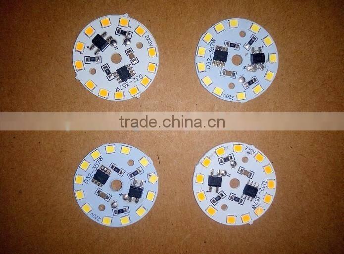 3w 5w 7w led pcb plate 220v for E27 led bulb