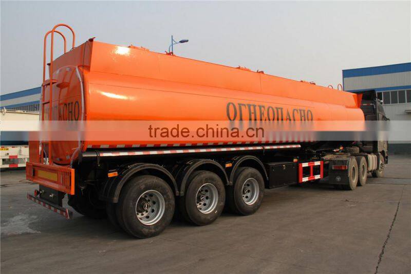 Tri-axle oil fuel tanker semi trailer / fuel tanker semi trailer