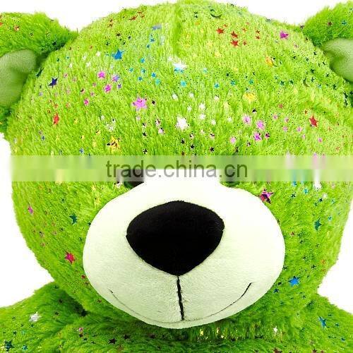 Plush Teddy Bear with Glitter Fabric Kids Toys Promo Toys Chubby Bear