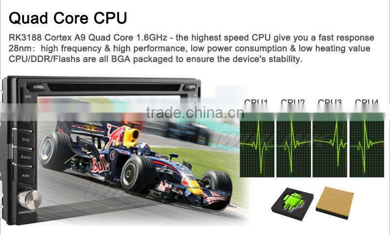 Ownice New Quad Core Android 4.4.2 car dvd player for ssangyong new actyon Cortex A9 1.8GHz CPU HD 1024*600