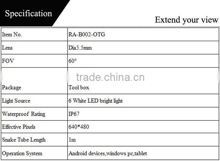 Waterproof OTG Endoscope USB Connector