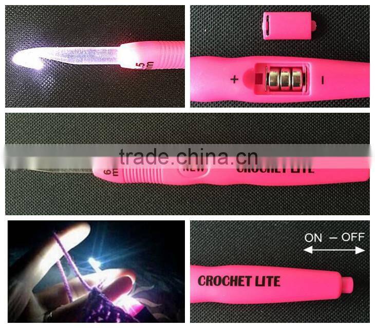 Crochet Lite Crochet Hooks, Size K/6.5mm, Rosy