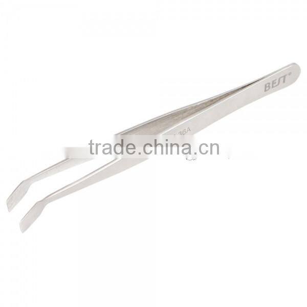 BST-36A Highly Precise Stainless Steel Curved Flat Tip Tweezers Tool