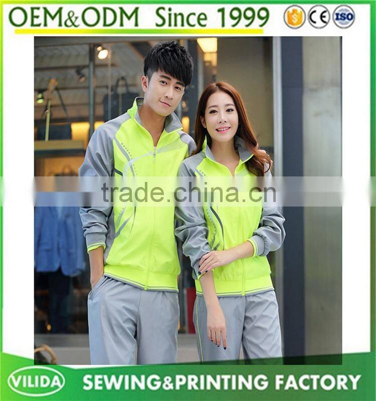 wholesale high quality breathable dry fit sportwear tracksuits