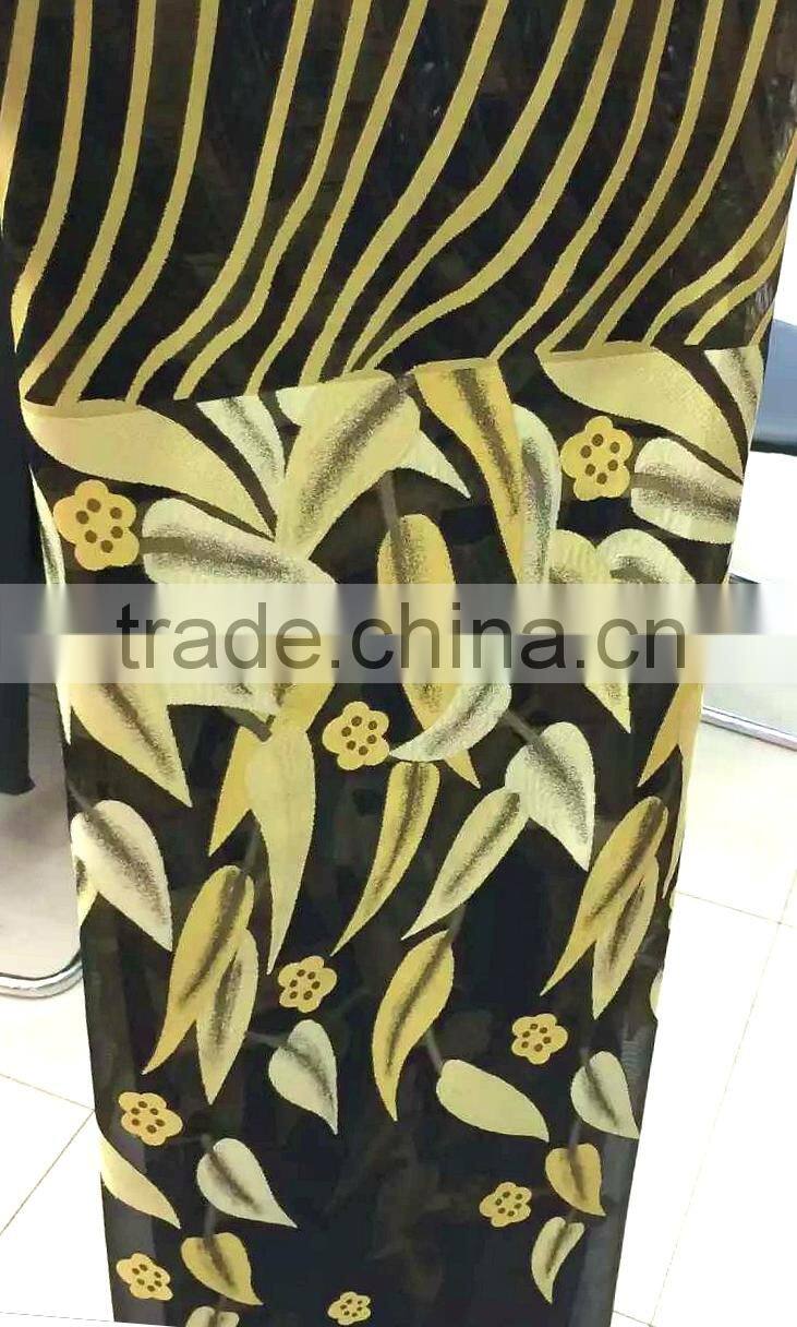 Golden jacquard shine dress fabric gold thread lurex tulle fabric for dresses