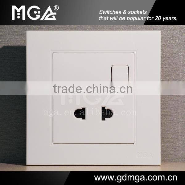 switched 16A universal socket outlet & multi socket & 2 pin socket