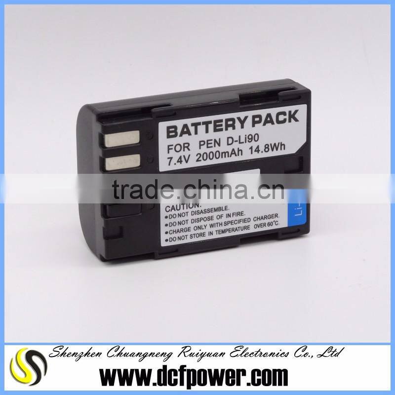 NEW long working life rechargeable li-ion camera battery D-LI90 LI90 for Penta 645D 645Z K-1 K52s K7 K7D