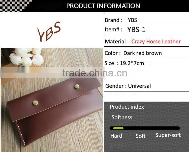 2016 Good Quality Customized Genuine Leather Pen Case
