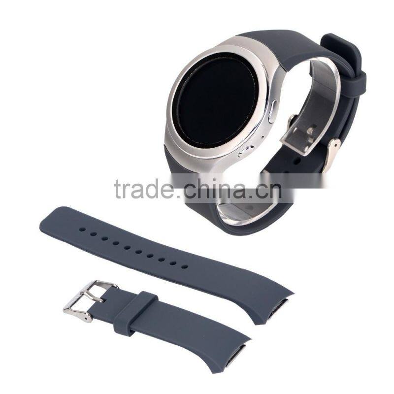 new for samsung gear s2 strap silicone rubber watch band with buckle, China supplier
