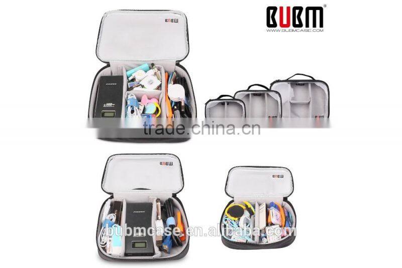 BUBM Clear PVC Portable zipper Digital Storage Bag with Three-piece