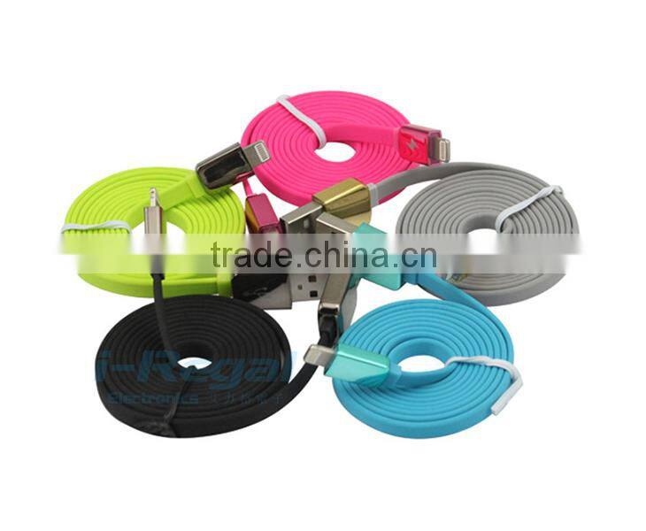 Micro usb cable flat V8 cable by Android hot sale
