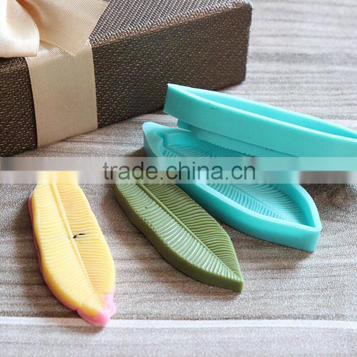 Leaf Shape Baking Cake Mold Silicone , DIY New Cookie Soap Mould, 3D Silicone Rubber Cake Molds