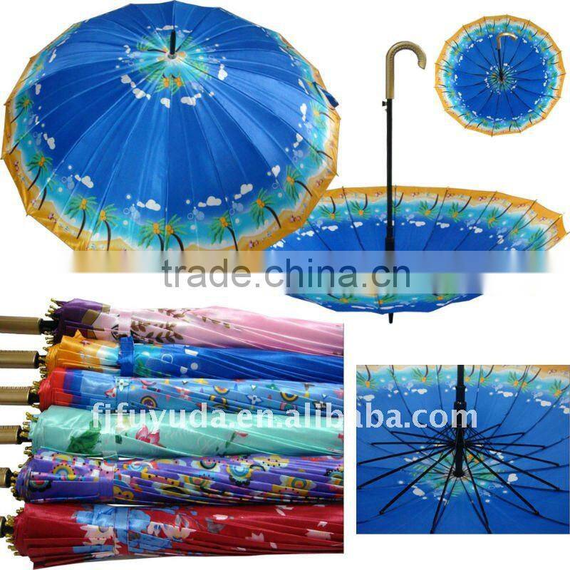 16k green good quality straight umbrella