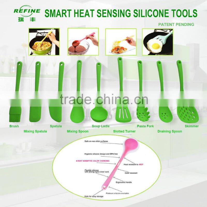 2015 Newest FDA & LFGB standard durable one piece silicone spatula
