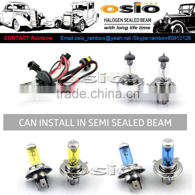 5 Square 12V24V Auto Halogen mirror Semi Sealed Beam Auto Halogen Lamp Install H4 or HID H4 Xenon Bulb