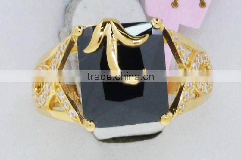 QR260 natural stone ring,21k solid gold main stone ring at factory price