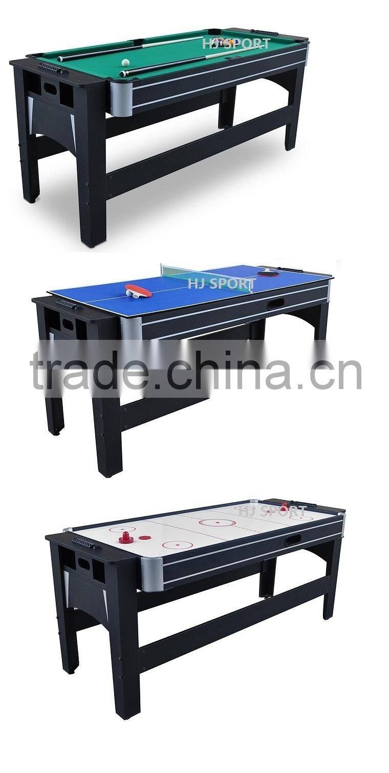 5' Factory price 4 in 1 multi games tabel. Pool table, Air hockey table, Table tennis table, dinning table
