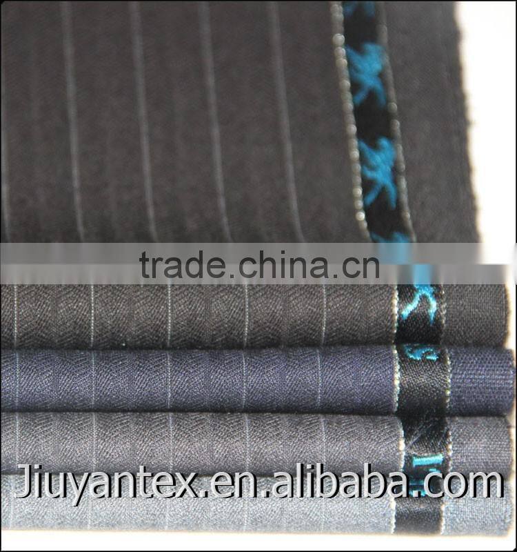 Super wool mode trw twill stripe Italy worsted quality men suiting soft textile fabric with customized English selvedge