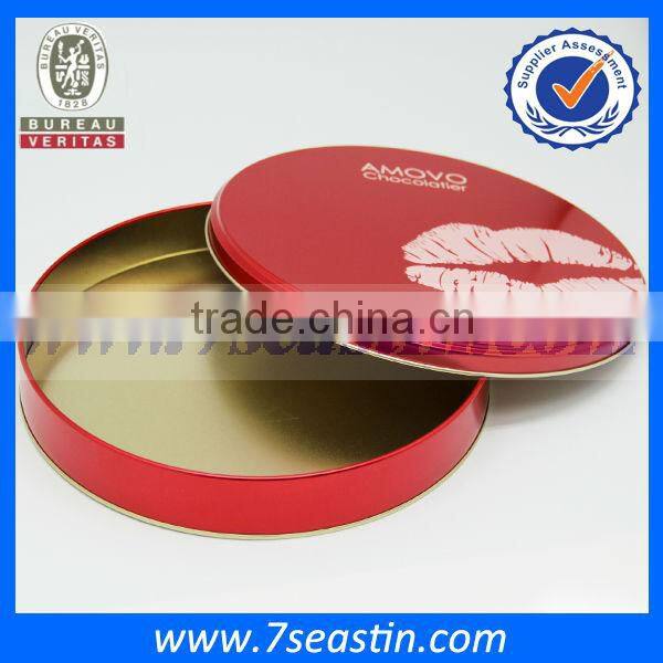 Food grade round metal pizza tin boxes