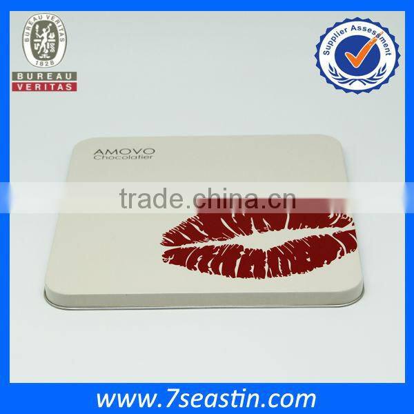 wedding favor chocolate tin can clear lid