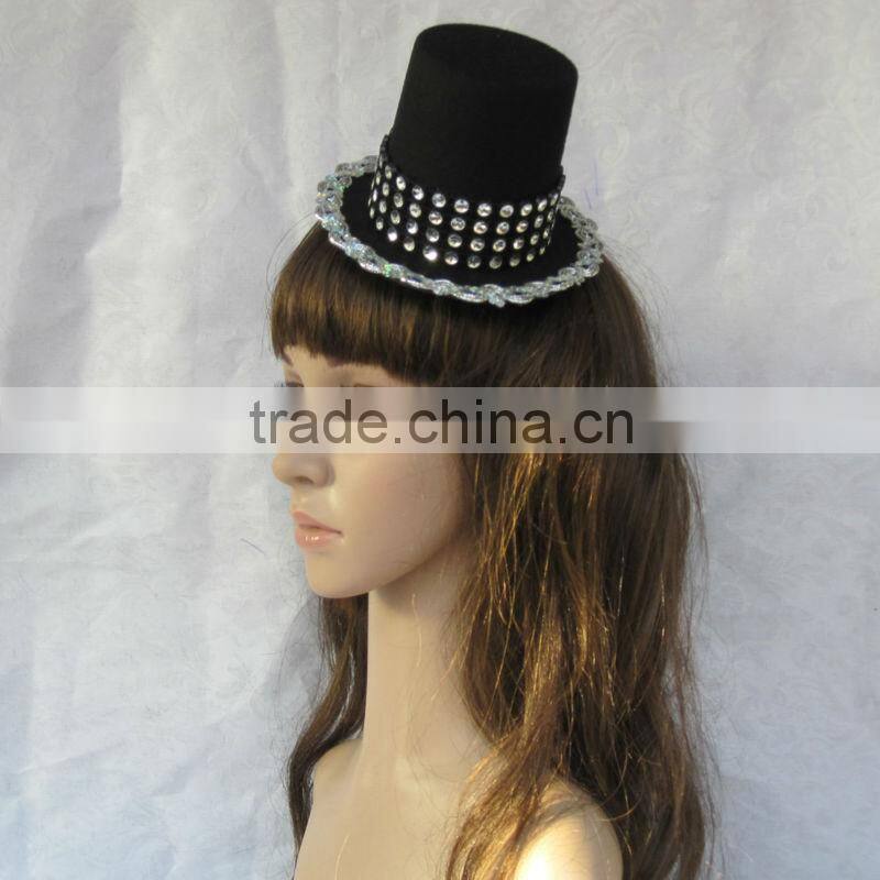 MYLOVE women party hair accessory black hat wholesale MLGM014