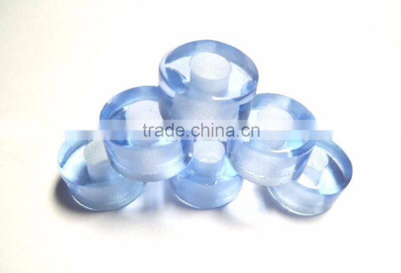 AAA Blue Topaz Color Quartz Smooth Handmade Big Hole Tyre Beads