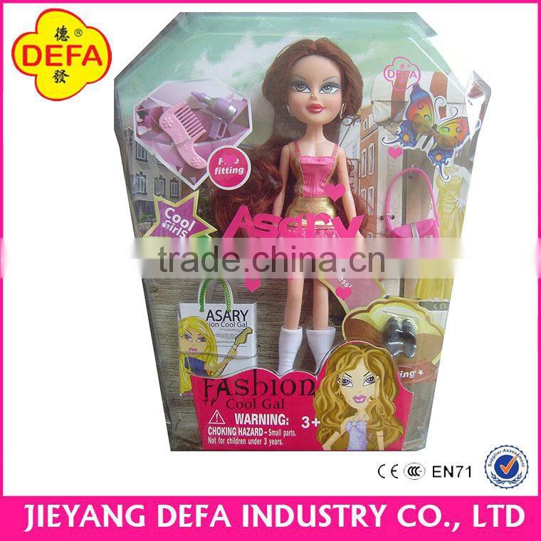 Eco-friendly PVC rock & roll big eyes South American flavor doll toy