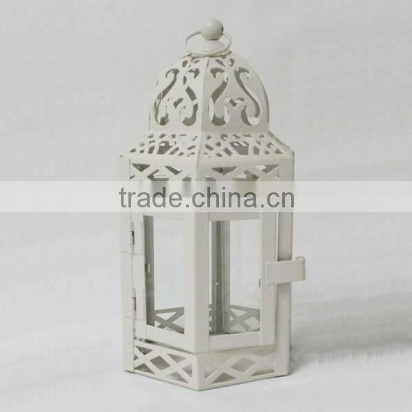 moroccan candleholders white color