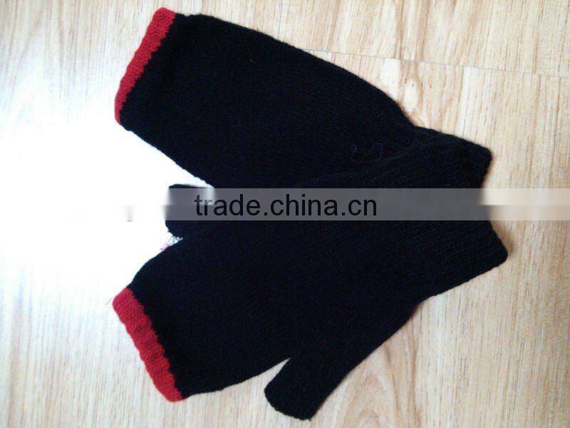 girl's knitting cute gloves without letter and high heel image