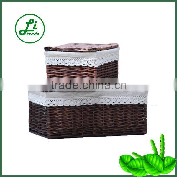 Cheap classic black wicker storage basket