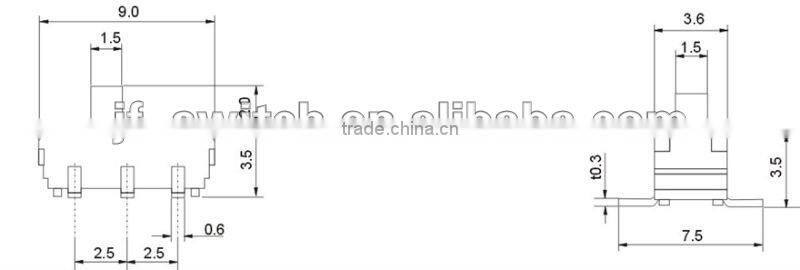 SS-2235S smd mini slide switch