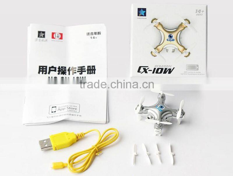 Cheerson CX-10W mini WiFi Control Flying Camera 4CH 6 Axis RC Quadcopter App for Android and IOS